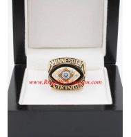 1976 Minnesota Vikings National Football Conference Championship Ring, Custom Minnesota Vikings Champions Ring