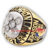 1986 - 1987 Los Angeles Lakers Basketball World Championship Ring, Custom Los Angeles Lakers Champions Ring