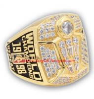 1997 - 1998 Chicago Bulls Basketball World Championship Ring, Custom Chicago Bulls Champions Ring