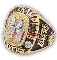 2000 - 2001 Los Angeles Lakers Basketball World Championship Ring, Custom Los Angeles Lakers Champions Ring
