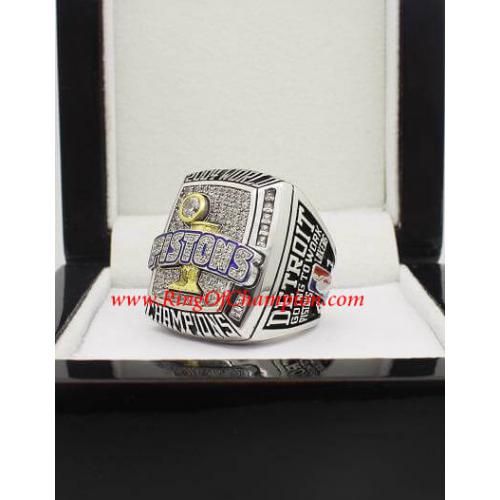 Lot Detail - 2004 Detroit Pistons World Championship Ring with Presentation  Box (Pistons Employee LOA • BBHoF LOA)