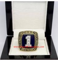 1992 Duke Blue Devils Men's Basketball NCAA National College Championship Ring