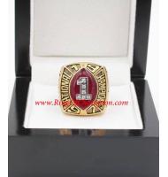 1997 Nebraska Cornhuskers Men's Football NCAA National College Championship Ring