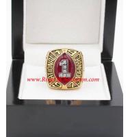 1997 Nebraska Cornhuskers Men's Football NCAA National College Championship Ring