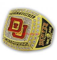 2015 Denver Pioneers NCAA Men's lacrosse College Championship Ring