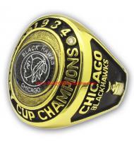 1933–34 Chicago Black Hawks Stanley Cup Championship Ring, Custom Chicago Blackhawks Champions Ring