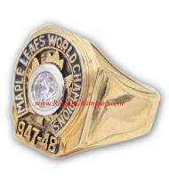 1947 - 1948 Toronto Maple Leafs Stanley Cup Championship Ring, Custom Toronto Maple Leafs Champions Ring