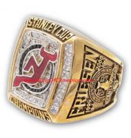 2002 - 2003 New Jersey Devils Stanley Cup Championship Ring, Custom New Jersey Devils Champions Ring