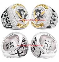  2015 - 2016 Pittsburgh Penguins  Stanley Cup Championship Ring, Custom Pittsburgh Penguins Champions Ring