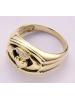 10K Solid Yellow Gold Onxy Men's Claddagh Ring Traditional Irish Ring 